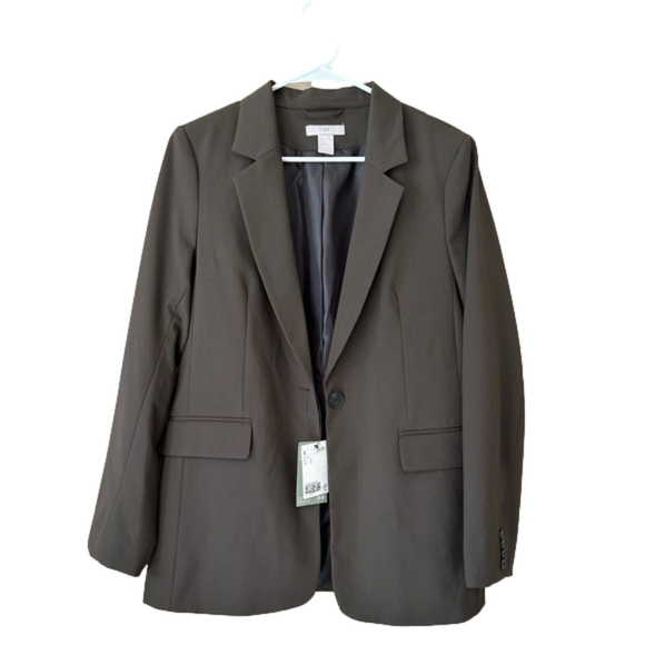 H&M Jackets & Blazers - NWT H&M Women’s Dark Green/Brown Blazer size Medium